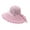 Pink, variant on Visland Summer Beach Sun Hats for Women Wide Brim Foldable Floppy Travel Packable UPF Hat