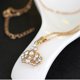 thumbnail image 2 of Conjuntos De Joyas Yinane Aleación De Cristal Chapado en Oro Nupcial Boda Collar Pendientes, 2 of 6