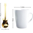 thumbnail image 2 of Cucharas de café para guitarra, cucharaditas, coloridas cucharas de postre de acero inoxidable, linda cucharadita de demitasse para mezclar bebidas, mezclar mermelada de batido (Lucky 7), 2 of 5