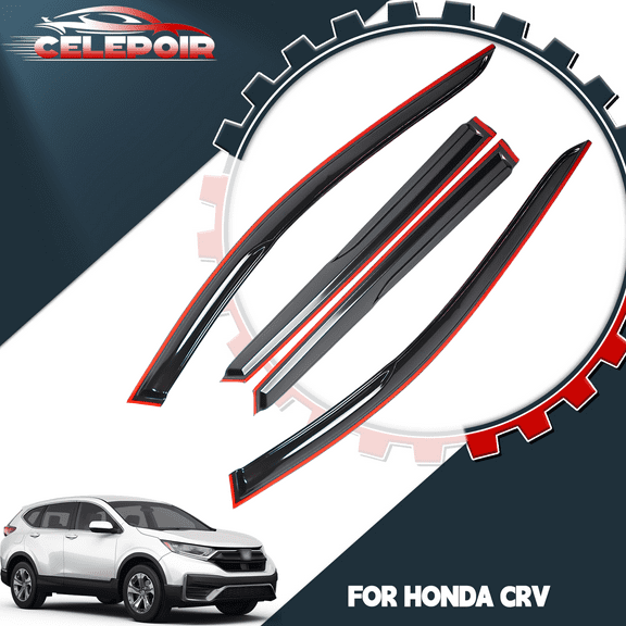 Fit Honda CR-V CRV 2017-2022 JDM Mugen Style Window Visor Vent Shade Rain Guards