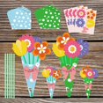 thumbnail image 4 of Diconna Flower Bouquet DIY Craft 24Pcs Kit Colorful Mother's Day Greeting Card Present for Moms, 4 of 7
