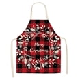 thumbnail image 1 of Clearance! Christmas Kitchen Cooking Aprons Plaid Aprons Adjustable Buffalo Plaid Baking Apron B, 1 of 7