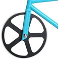 thumbnail image 2 of 1 cortador de pizza en forma de bicicleta, cortadores de pizza, ruedas antiadherentes de acero inoxidable con marco fijo, (azul cielo, 19 cm * 12 cm * 4 cm) Rojo Verde, 2 of 5