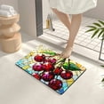 thumbnail image 4 of ZFLMY Cherries Stained Glass Sunbursts Bath Mat Eco-Friendly Quick Dry 24x16in, 4 of 5