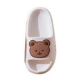 thumbnail image 4 of HEWUQI Kids Cloud Slides Slippers for Girls Boys Quick Drying Shower Cushioned Slip on Bathroom Thick Sole Sandals Indoor Outdoor Shoes White Size 11 Little Kid, 4 of 4