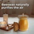 thumbnail image 3 of BeeTheLight Beeswax Jar Candle with Cork Lid - Smokeless Unscented Candle - 31 Hours Burn Time - All Natural 100% Pure Beeswax Candle - Handmade Decorative Jar Candle, 3 of 7