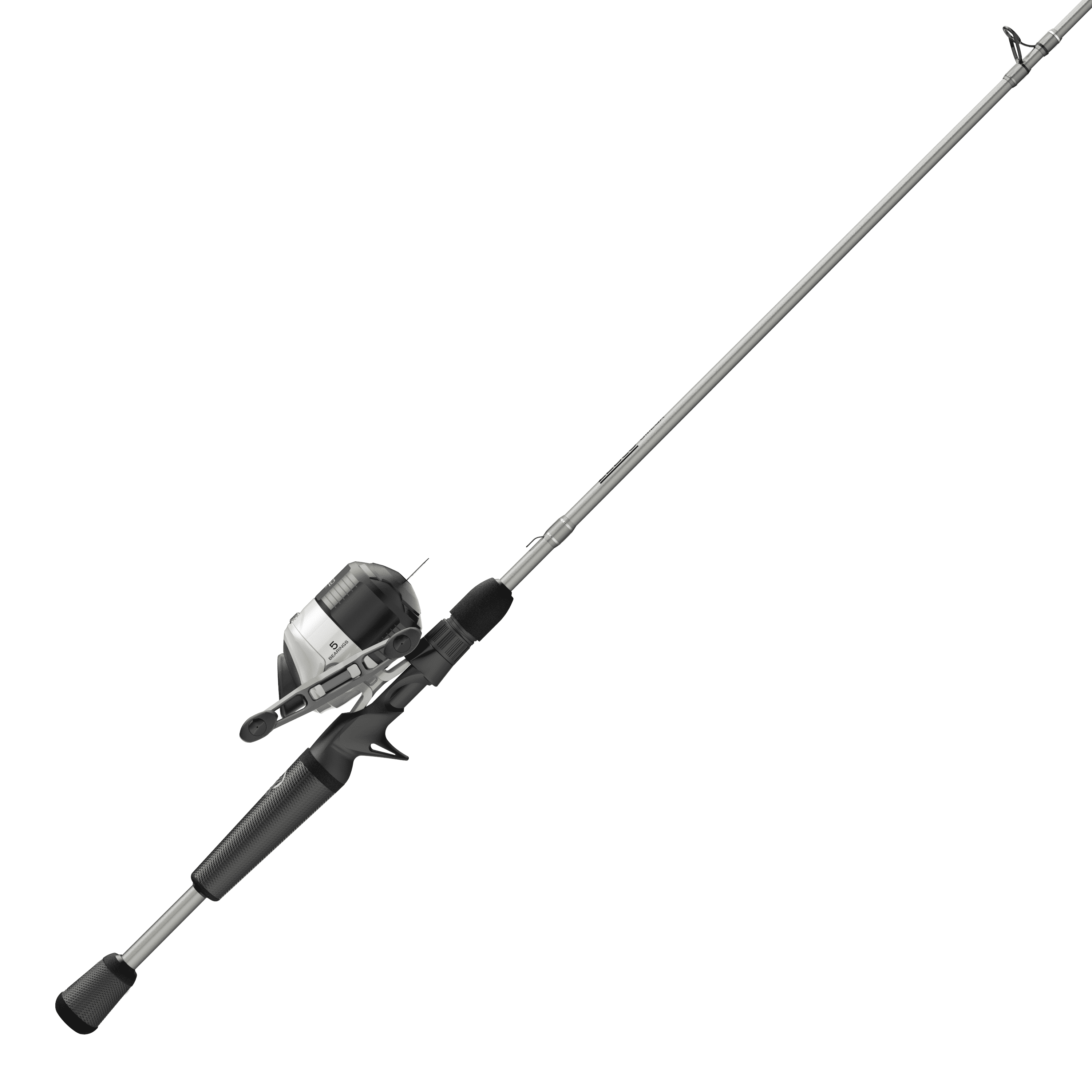 Zebco Omega Spincast Reel and Fishing Rod Combo, Silver