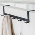thumbnail image 4 of 2X Smart Wide Over the Door Rack Wrought Iron Hook Black, 4 of 5