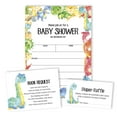thumbnail image 4 of Inkdotpot Set Of 30Dinosaur Baby Shower Invitations-Diaper Raffle Tickets And Baby Shower Book Request Cards Jungle Animals Invites Its A Boy Its A Girl, 4 of 7