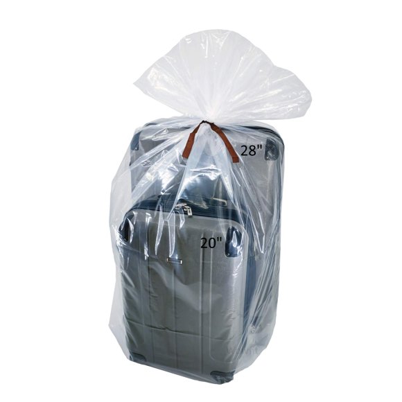 Bolsas de plástico Wowfit de 5 quilates, 101 x 152 cm, extra grandes, transparentes, con corbatas