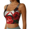 thumbnail image 2 of Balery Red Wine Rose Sujetadores deportivos con espalda cruzada para mujer, acolchados, sin costuras, de alto impacto, ideales para yoga, gimnasio, entrenamiento y fitness.-Small, 2 of 8