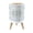 Color 2, variant on Small Trash Can with Lid Blue White Floral Stripes Vintage Inspired Design 1.8 Gallon Dog Proof Trash Can Round Garbage Can Waste Bin Wastebasket for Bathroom Bedroom Living Room