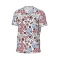 thumbnail image 6 of Wukai Abstract Floral Print Men's Short-Sleeved Mesh T-Shirt,Quick-Dry Short Sleeve Workout T-Shirt-, 6 of 8