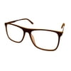 Fila Mens Brown / Brown Rectangle Plastic Eyewear Frame VF9313 700 54mm