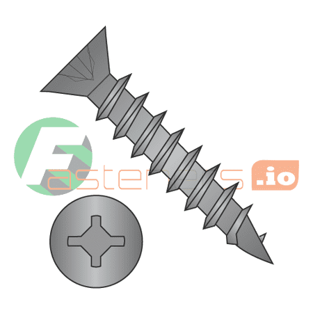 

#8 x 1 Deep Thread Wood Screws / Combo / Flat Head / Steel / Black Oxide / Square & Phillips Combo Drive / No Nibs (Quantity: 10 500 pcs)