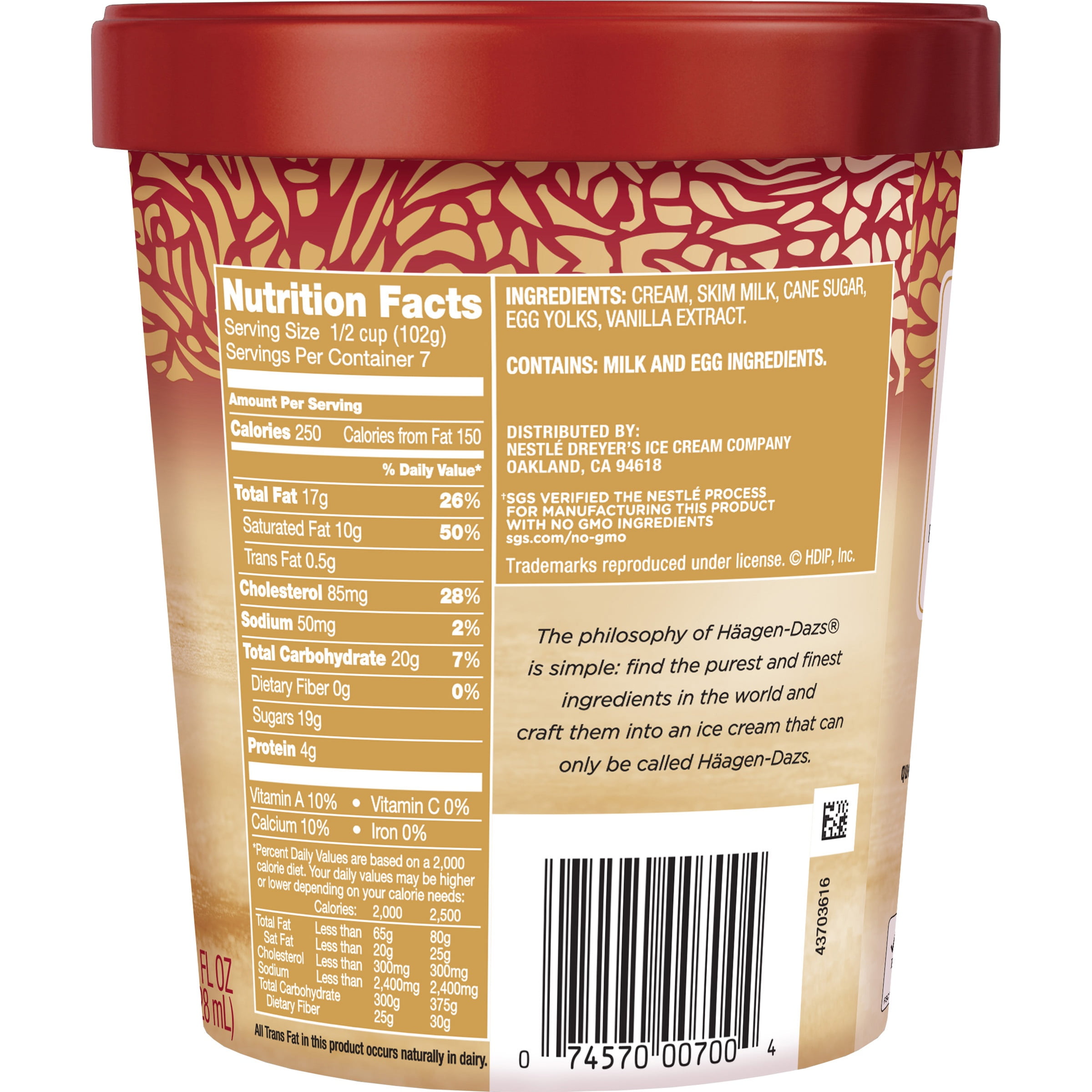 Haagen Dazs Bar Nutrition Facts Nutrition Ftempo