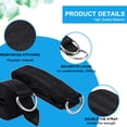 thumbnail image 4 of Correa para hamaca, kit para colgar columpio de árbol de 2 m, kit para colgar correas para columpio de árbol de alta resistencia con mosquetón, capacidad para 1000 kg, negro, 2 piezas, 4 of 7