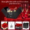 thumbnail image 2 of Collar de rosa auténtica roja preservada con la inscripción «I Love You» - Lebana, 2 of 7