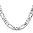 thumbnail image 2 of Auriga Fine Jewelry 925 Sterling Silver Rhodium-plated 10.2 mm Figaro Chain Necklace for Men 22", 2 of 6