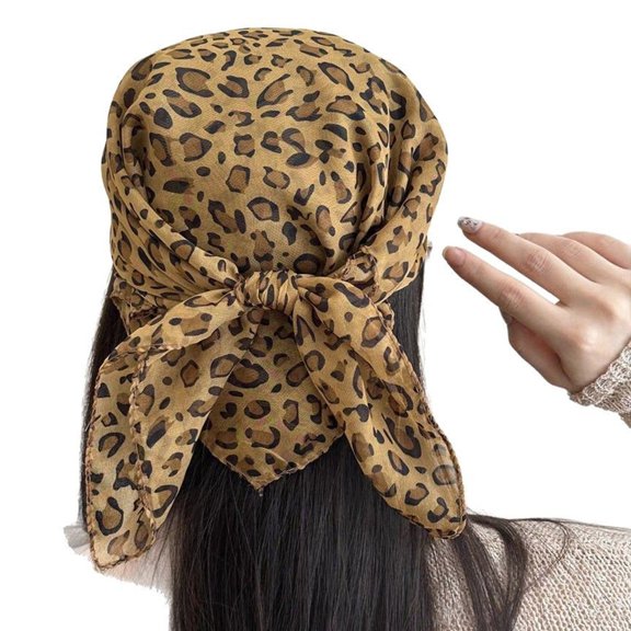 Hair Bandanas Headscarf Spring Summers Hair Scarf Leopards Print Headband Vintage Head Kerchief for Womens Girls Gifts