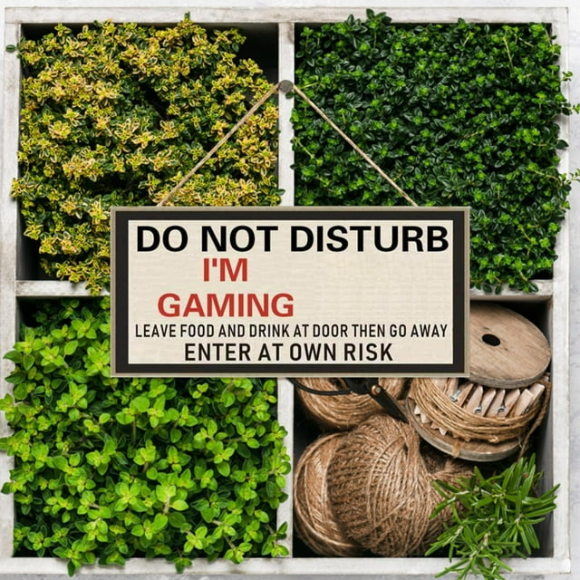 Cqxid Hangs Under $5 Sign Man Gamer Gift Birthday Bedroom Door With Rope