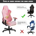 thumbnail image 6 of Xixirimido Office Computer Game Chair Covers Stretchy Polyester Armchair Slipcovers for Reclining Racing Gaming Chair with Armrest Covers, Marble Pink, 6 of 8