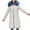 Sky Blue, variant on Hvyesh Women Quilted Long Puffer Jacket Faux Fur Hooded Puffer Coat Trendy Zip Up Winter Long Coats Sky Blue L