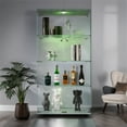 thumbnail image 2 of Holaki 64.56"H 4-Shelf 2 Doors Glass Display Cabinet with LED Light, Lockable Curio Cabinet Collection Multi Lighted Display Case, Floor-Standing Glass Bookshelf for Home Living Room Office (White), 2 of 9