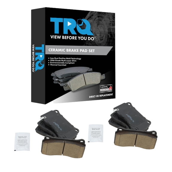 TRQ Front and Rear Brake Pad Set Ceramic Fits 2003-2017 Dodge Viper