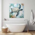 thumbnail image 6 of Wall Art Prints, Sea Turtle Coastal Framed Canvas Prints for Bedroom Living Room Bathroom Office, Starfish Coral Summer Beach Gallery Wrap Wall Art Poster for Gifts Home Decor 8"x8", 6 of 9