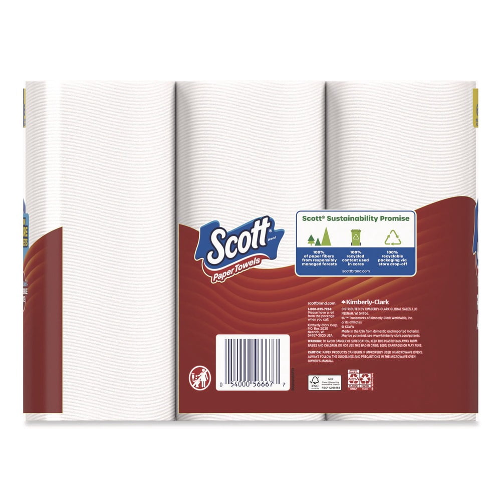 Scott 55413 Choose-A-Size Mega Kitchen Roll Paper Towels (102/Roll, 6 Rolls/Pack, 4 Packs/Carton)