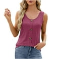 thumbnail image 3 of Njoeus Plus Size Tops for Women, Tunic Shirts for Women women's Button Front Tank Tops Loose Fits Scoop Neck Sleeveless T Shirts Summer Casual Blouses S-XXL, 3 of 4