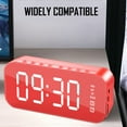 Alarm Clock for Bedroom/Office,Digital Clock with Bluetooth Speaker, Alarm Clock for Heavy