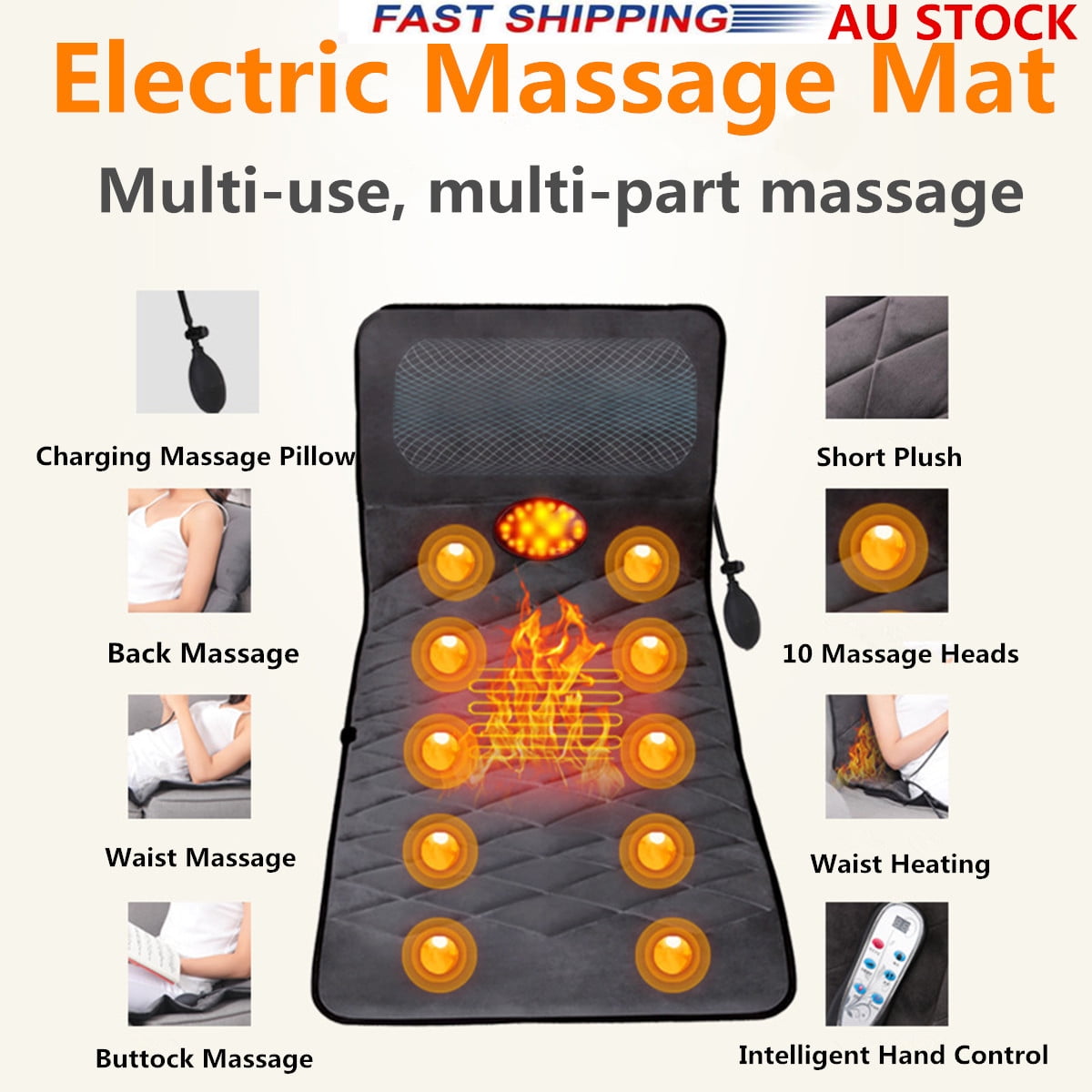 AU Full Body Pain Relief Massage Mat Electric Heated Mattress Neck Massager Gift Walmart Canada