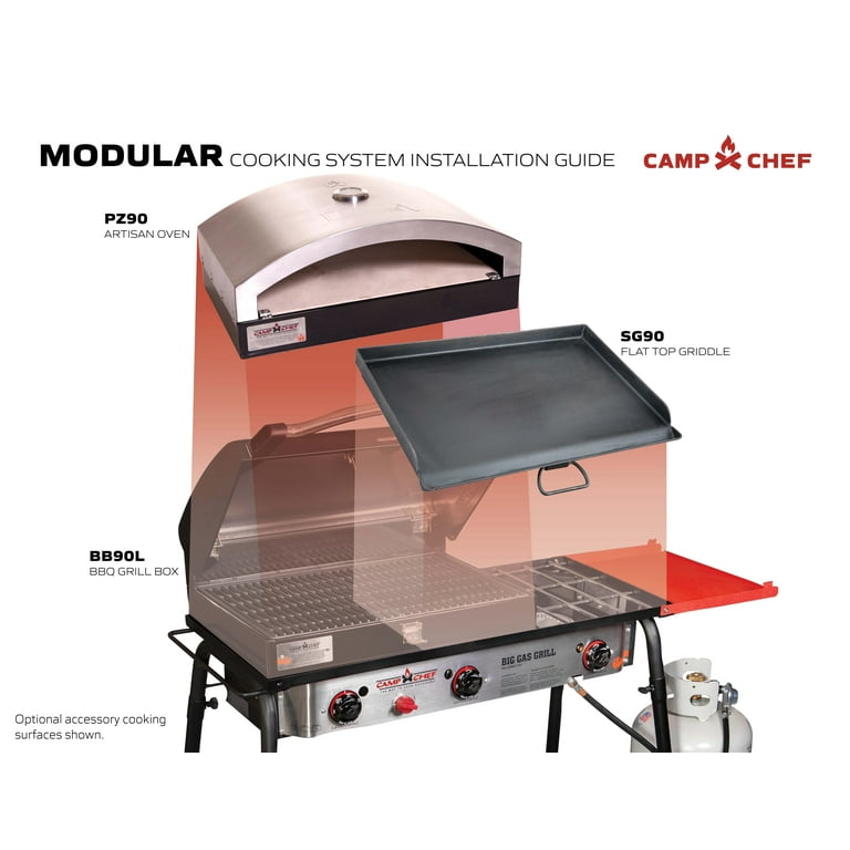 Camp Chef Big Gas Grill 16 Outdoor Stove with BBQ Box Accessory