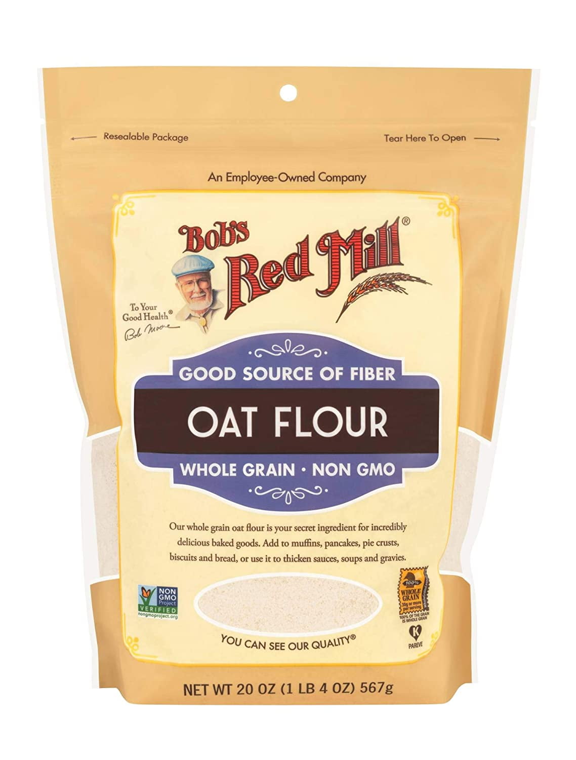 Bob's Red Mill, Oat Flour, Whole Grain, 20 oz (567 g)