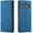 Blue, variant on QLTYPRI for Samsung Galaxy S8 Case, Premium PU Leather Cover TPU Bumper with Card Holder Kickstand Hidden Magnetic Adsorption Shockproof Flip Wallet Case for Samsung Galaxy S8 - Brown