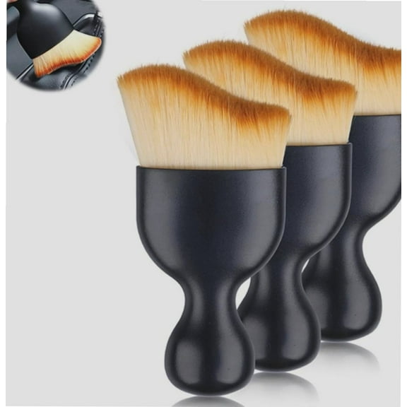 3 Pieces Car Brush Interior Car Cleaning Brush Car Detailing Brush Car Cleaning Brushes Soft Bristles Dust Removal Brush for Car Dashboard, Air Outlet, Home, Office