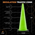 thumbnail image 2 of 36” Lime Green Traffic Cone - 252 Pack - Premium PVC Safety Cone for Parking, Caution, Construction, Road Crews, Emergency Vehicle - Xpose Safety, 2 of 7