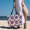 thumbnail image 6 of Xecao record rock Skull star for versatile beach bag for women includes zipper pockets and waterproof material, ideal for vacations and adventures., 6 of 7