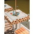 thumbnail image 2 of Outdoor Tablecloth with Umbrella Hole for Patio/Picnic/Party/Camping, Farmhouse Rooster Waterproof Table Cloth Square Cover Washable, Orange Sunflowers Country Plants Rustic (54"x 54"), 2 of 9