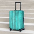 thumbnail image 5 of JUNZAN Turquoise Wooden2 Print Washable Luggage Cover - Fashion Suitcase Protector Fits 18-32 Inch Luggage (without luggage), 5 of 5