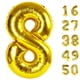 thumbnail image 1 of Globo Kelfuoya Número 8 de Papel Metálico Dorado de 40" para Fiesta, 1 of 9