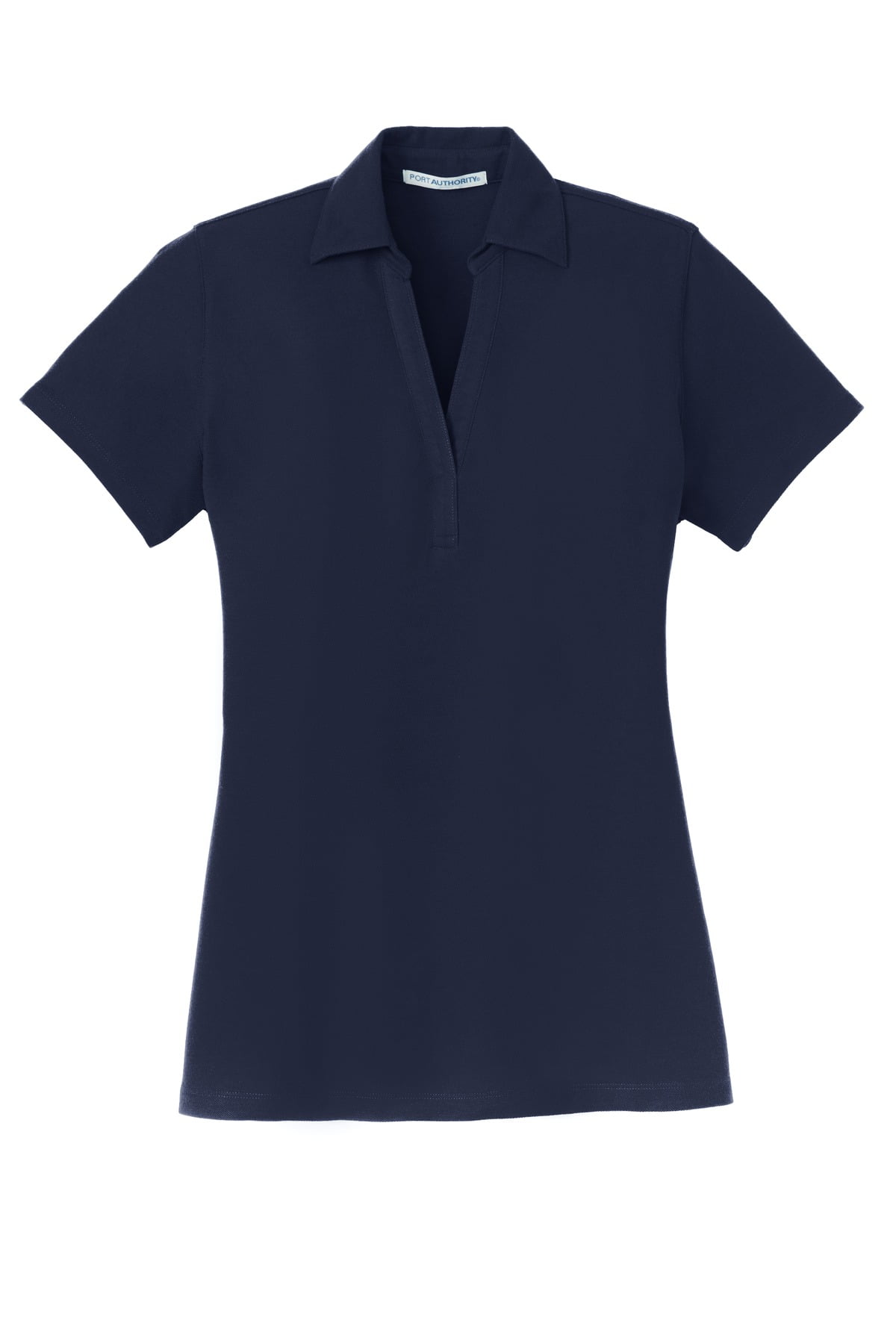 port authority ladies silk touch y neck polo