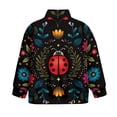 thumbnail image 5 of Uorisanigo Girls Half Zip Pullover Sweatshirt Oversized Sweatshirts Floral Ladybug Long Sleeve Sweaters Athletic Tops Quarter Zipper Cropped Sweatshirt Fashion Fall Winter Clothes, 5 of 7
