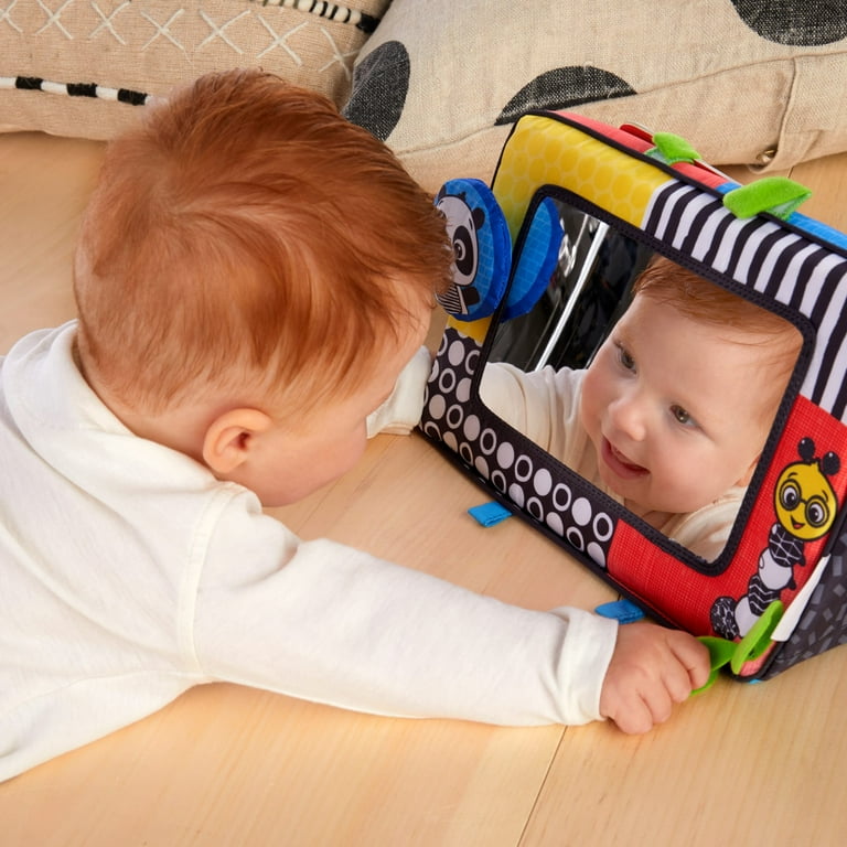 Baby Einstein Flip for Art High Contrast Floor Activity Mirror with Take Along Cards Infants Ages 0 Months