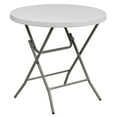 thumbnail image 1 of 32'' Round Granite White Plastic Folding Table, 1 of 9