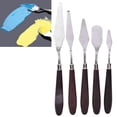 thumbnail image 4 of SHAR 5 Pcs Palette Scraper Set Oil Painting Stainless Steel Spatula Blade for Multiple Purpose, 4 of 12