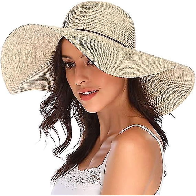 Sombrero flexible para mujer, sombrero de paja, ala ancha, gorras para el sol, transpirable, plegable, enrollable, gorra de playa, sombrero para el sol Upf 50+