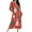 Red E, variant on Rohuuque Women's Christams Nightgowns Winter Printed Velvet Warm Sleepwear Split Hem Zip Nightdress with Pokets Loose Pajamas Red E